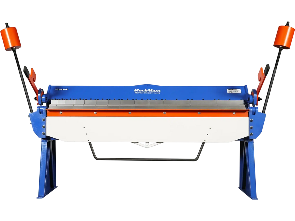 80-inch Manual Sheet Metal Brake - 12 Gauge Bending Capacity, Adjustable Fingers, 6 Ft. Heavy-Duty Steel Construction for Precision Bending PB8012