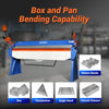 80-inch Manual Sheet Metal Brake - 12 Gauge Bending Capacity, Adjustable Fingers, 6 Ft. Heavy-Duty Steel Construction for Precision Bending PB8012