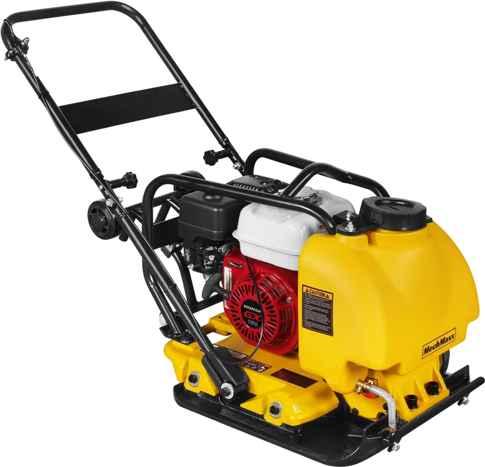 Honda GX160 Vibratory Plate Compactor with Wheel Kit, 3150 lb Centrifugal Force for Soil, Gravel, Asphalt and Paver Base, PC80H
