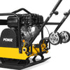 5.8 HP Vibratory Plate Compactor with Wheel Kit, 3600 lb Centrifugal Force for Soil, Gravel, Asphalt and Paver Base, PC90Z