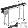 Vevor Motorized Conveyor With PVC Belt 47" x 7.8" Anti-Static With Adjustable Double Guardrails Stainless Steel New