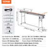 Vevor Motorized Conveyor With PVC Belt 59" x 15.7" Stainless Steel Adjustable Speed Double Guardrail for Inkjet Coding New