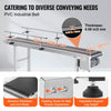 Vevor Motorized Conveyor With PVC Belt 59" x 7.8" Stainless Steel Adjustable Speed Double Guardrail for Inkjet Coding New