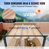 Vevor Retractable Pergola 10' x 10' with Adjustable Sun Shade Canopy Aluminum Frame New