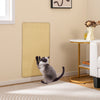 Cat scratching on a 32" x 20" natural sisal mat, designed for durability and stability, protecting furniture from claws.