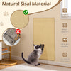 Natural sisal cat scratcher mat set, 32"x20", durable, scratch-resistant, ideal for protecting furniture and satisfying.