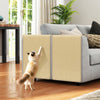 Cat scratching on a 32" x 20" natural sisal mat, designed to protect furniture and satisfy scratching instincts.