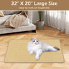 Large 32" x 20" cat scratcher mat made of durable sisal, ideal for multi-cat households and protecting furniture.