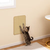 Cat scratching on a natural sisal wall mat, part of a 12-piece set, designed to protect furniture and satisfy.