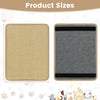 Natural sisal cat scratcher mats, 16 x 12 inches, featuring anti-slip latex bottoms for stability and durability.