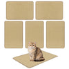 Natural sisal cat scratcher mats set, 24 x 16 inches, includes 6 pieces for furniture protection and clawing.