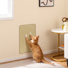 Cat scratching a natural sisal wall mat from the 12 Pieces Cat Scratcher Mat Set, designed to protect furniture and.