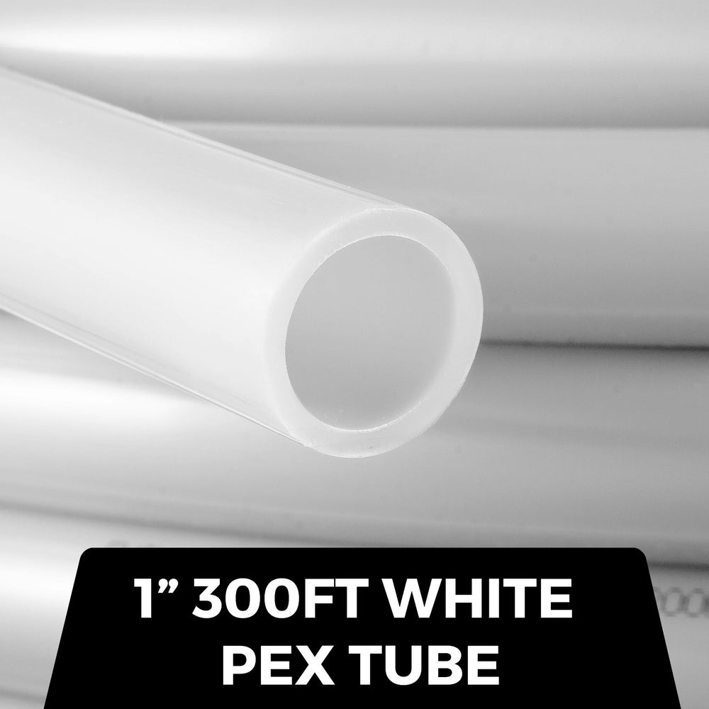 Vevor PEX Tubing Pipes 1" x 300' Non Oxygen Barrier Leak-Proof for Radiant Floor Heating Systems White New