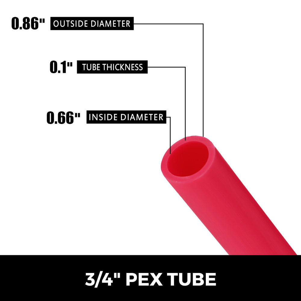 Vevor PEX Tubing Pipes 3/4" x 500' Oxygen Barrier EVOH for Hydronic Radiant Floor Heating System New