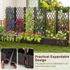 PE rattan raised garden bed with trellis for climbing plants, featuring a self-watering design, ideal for outdoor use.
