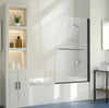 Vevor Bathtub Shower Door 34" x 55" Frameless 180° Rotatable Tempered Glass New