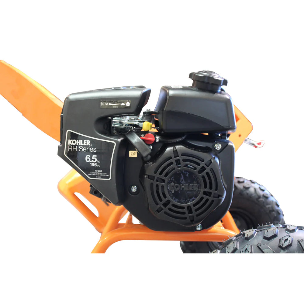 Power King Chipper Shredder 2.8" Residential Direct Drive 6.5 HP Kohler Gas Engine PK0913DD New