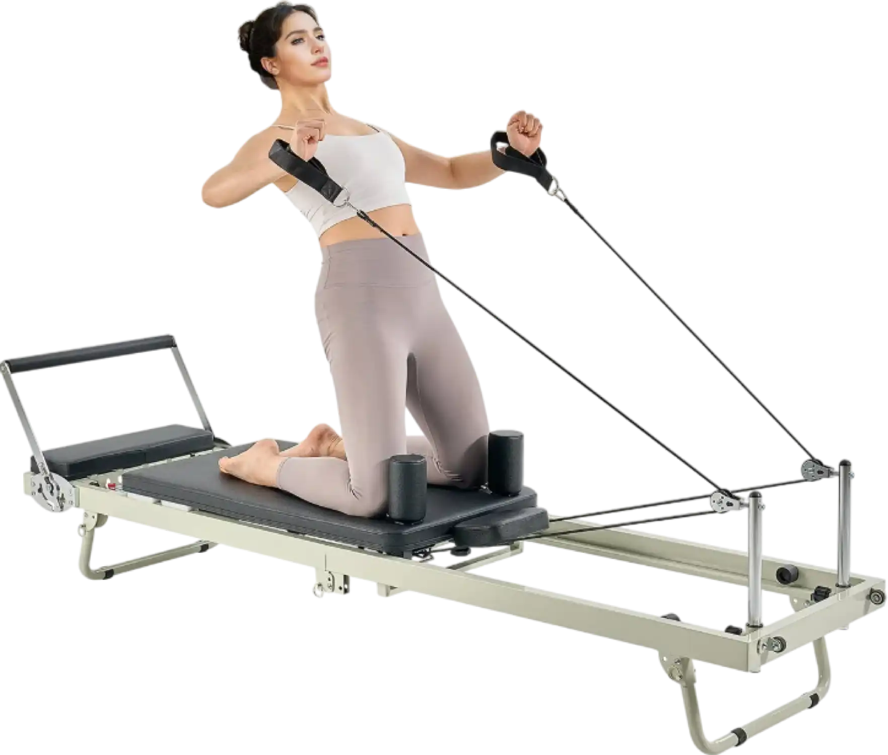 Vevor Foldable Pilates Reformer with Adjustable Resistance 400 Lbs Capacity New