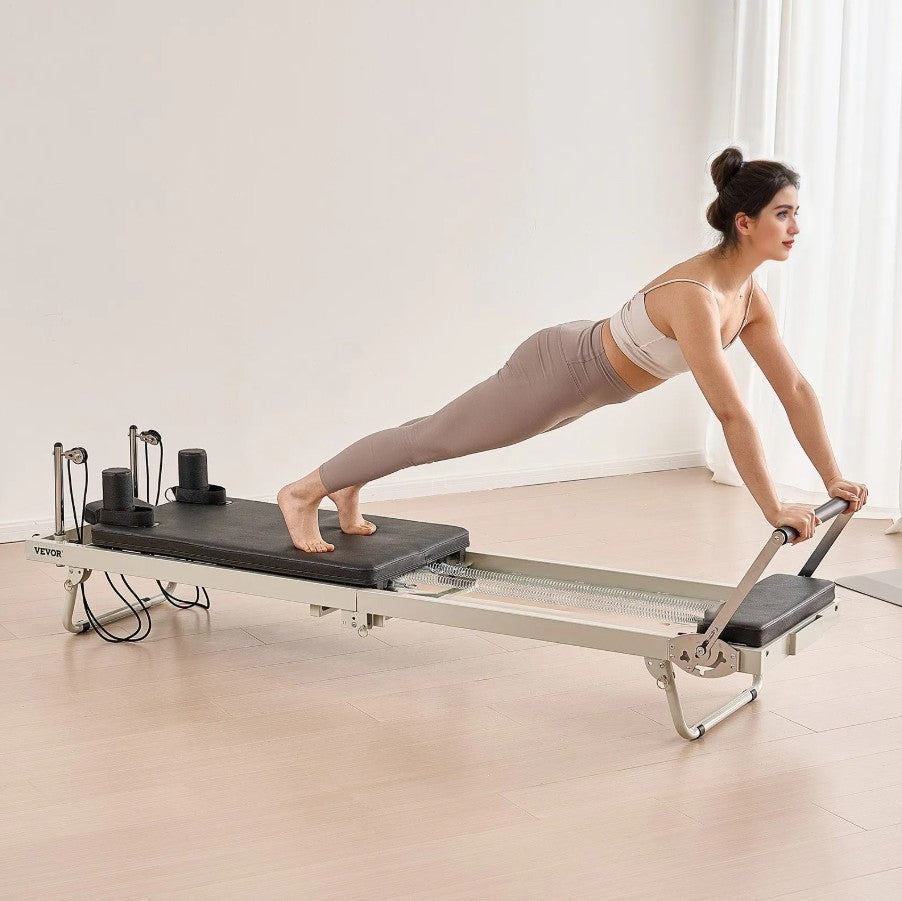 Vevor Foldable Pilates Reformer with Adjustable Resistance 400 Lbs Capacity New