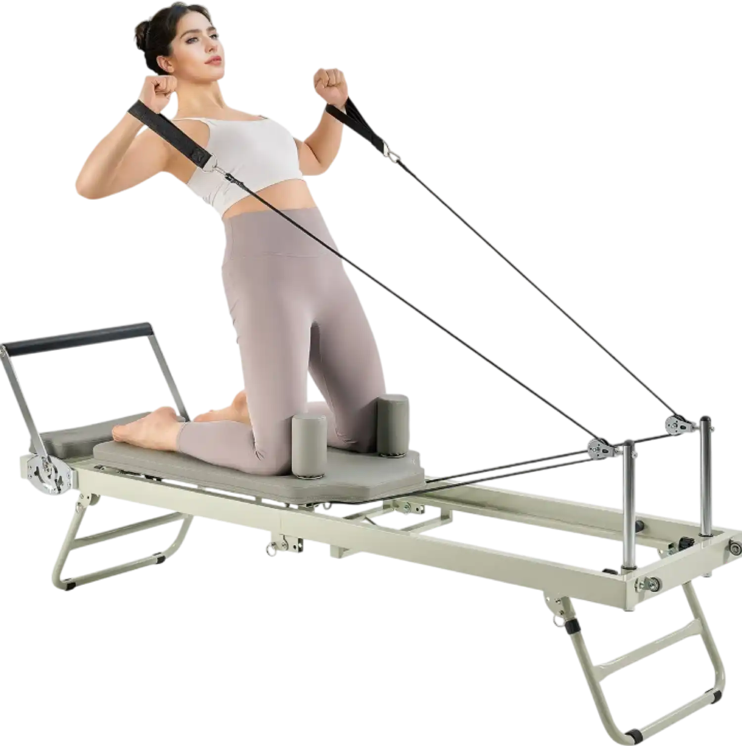 Vevor Foldable Pilates Reformer 400 Lb Capacity with Adjustable Resistance New