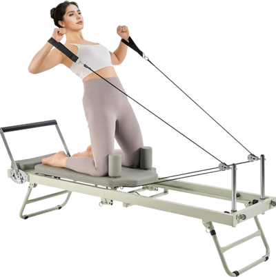 Vevor Foldable Pilates Reformer 400 Lb Capacity with Adjustable Resistance New