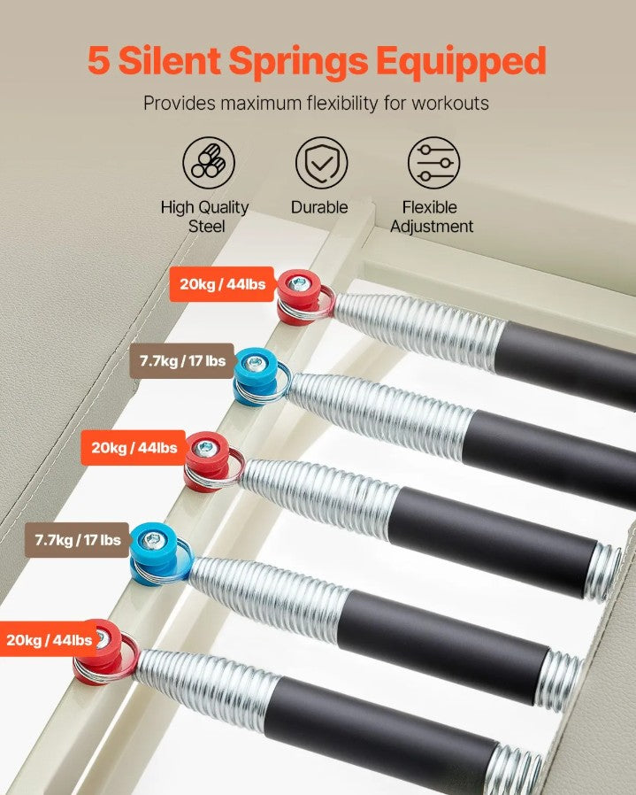 Vevor Foldable Pilates Reformer 400 Lb Capacity with Adjustable Resistance New