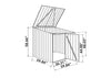 Absco Pool Pump Cover 5 x 5 Ft Multi-Purpose Metal Storage Shed New