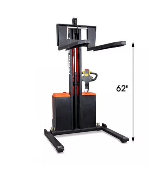Presto Lifts PowerStak Stacker 2200 Lb Capacity 62" Lift Fork Over Powered Drive PPS2200-62NFO-21 New