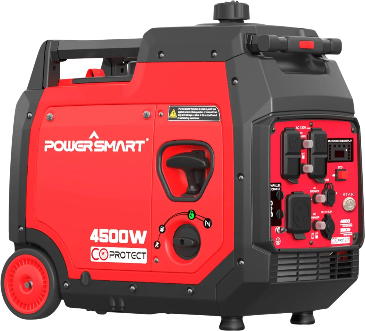 Powersmart PS5045CE Inverter Generator 3600W/4500W Low THD Parallel and RV Ready with CO Detect 4 Stroke Gas Electric Start New