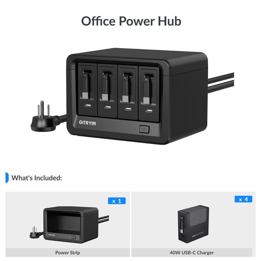 Giraffe Tools Gitryin Desktop Charging Station 12-in-1 40W Black New