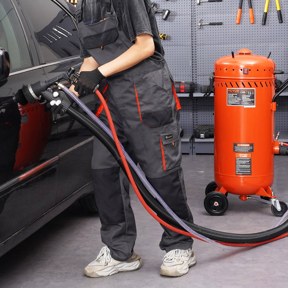 Vevor Sand Blaster Vacuum 28 Gal 1200W Dustless Sandblaster 60-110 PSI Heavy-Duty Abrasive Machine New