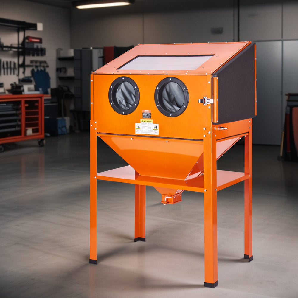 Vevor 60 Gal Sandblasting Cabinet with Stand 40-120 PSI Heavy Duty Bla