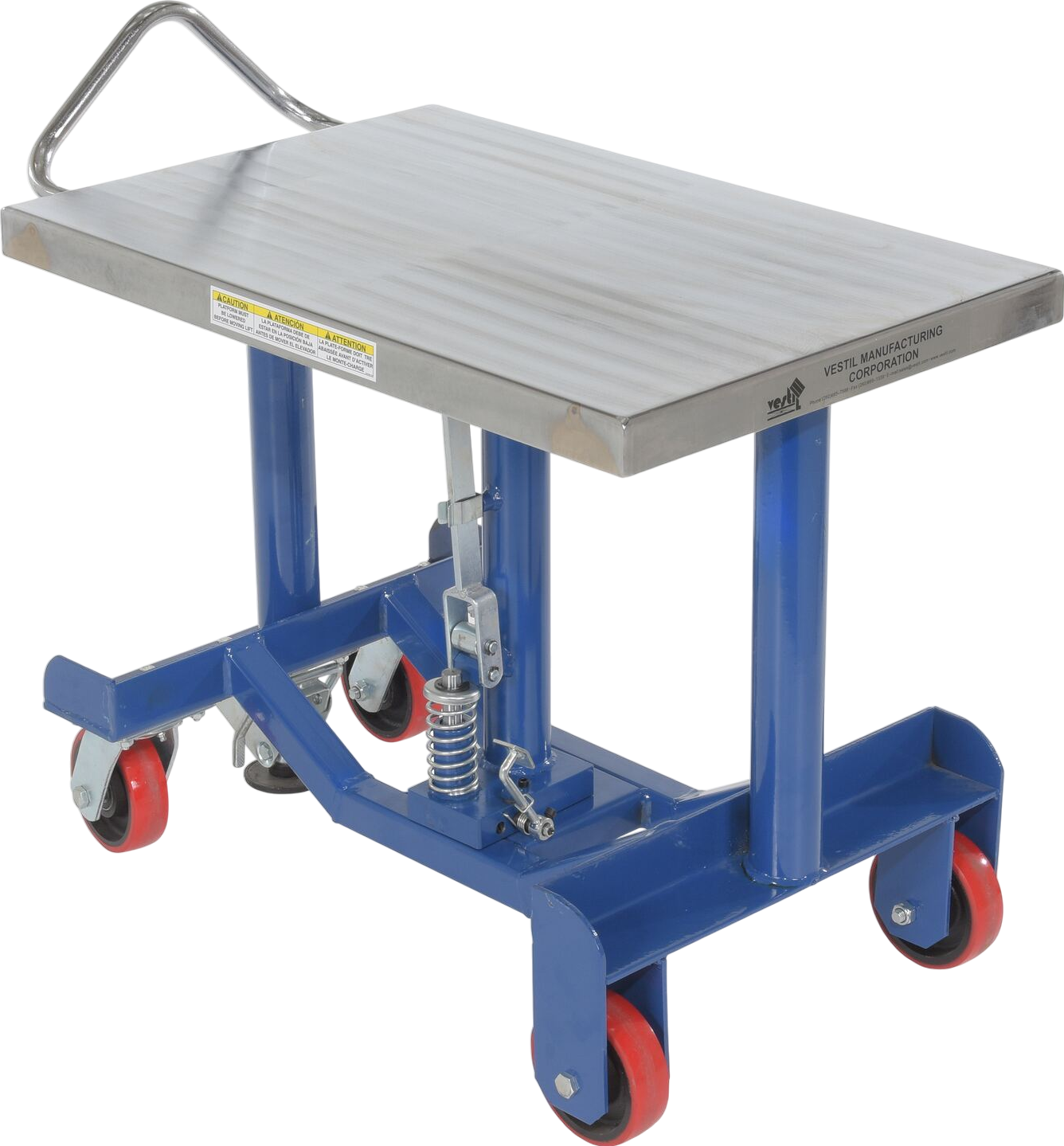 Vestil PT12-10 Hydraulic Post Lift Table Steel Low Profile 34