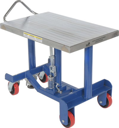 Vestil PT12-10 Hydraulic Post Lift Table Steel Low Profile 34