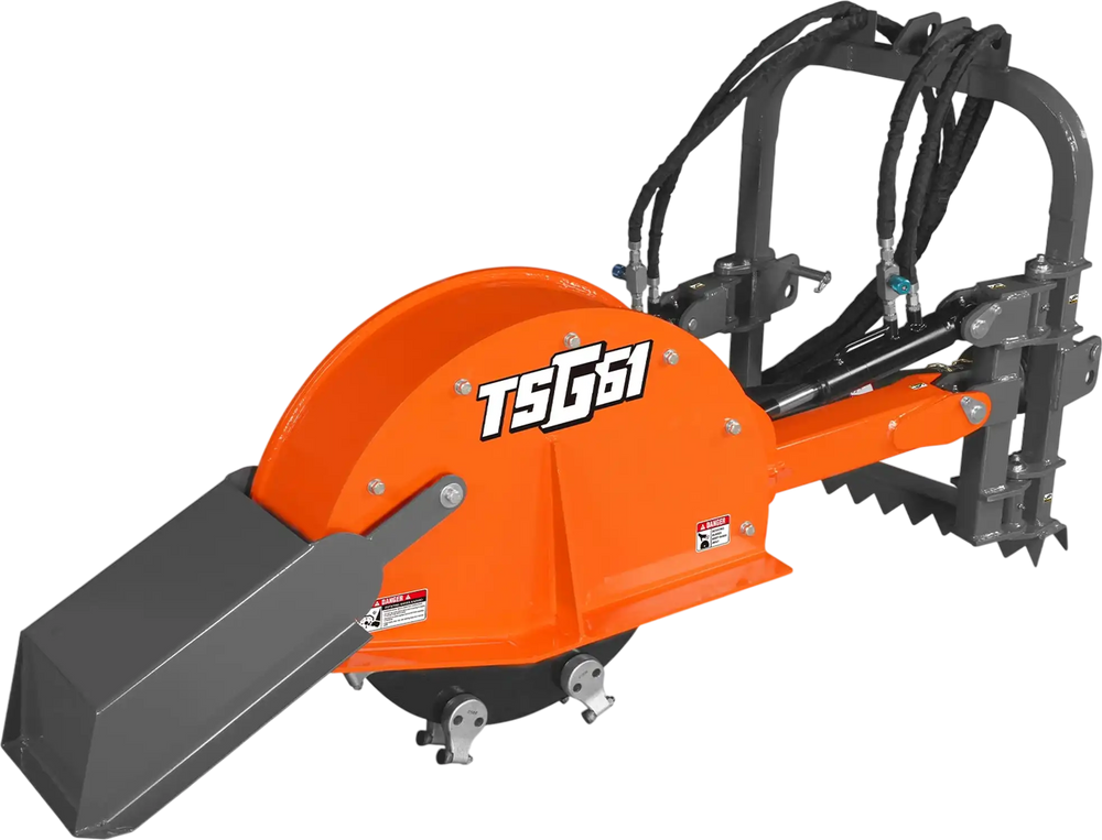 24'' Cutting Wheel Hydraulic Cylinders Stump Grinder,  (PTO Shaft Included with Slip Clutch) ,  35-60hp,   TSG61