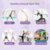 Tri-folding PU leather gymnastics mat with handles, ideal for yoga, stretching, and kids' safety during workouts.
