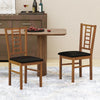 PU Leather Upholstered Wood Dining Chairs Set of 2-Walnut - Gallery View 1 of 7