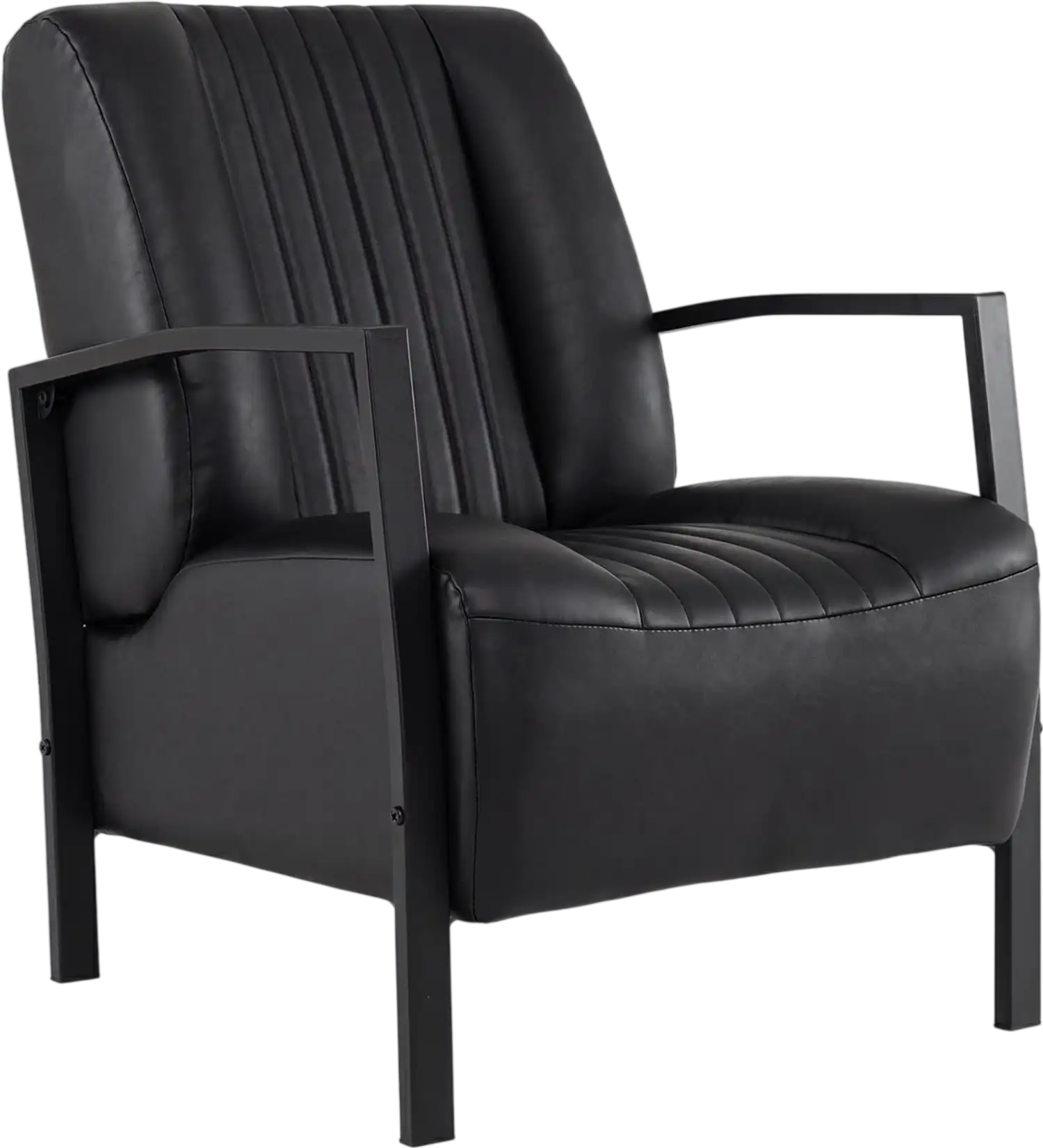 Costway PU Leather Upholstered Accent Armchair Lounge Reading Chair 76571817 New