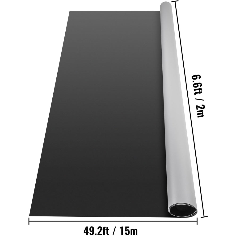 Vevor Portable Dance Floor 6.6' x 49.2' PVC 0.06" Thickness Grey/Black Reversible Non-Slip Wearproof New