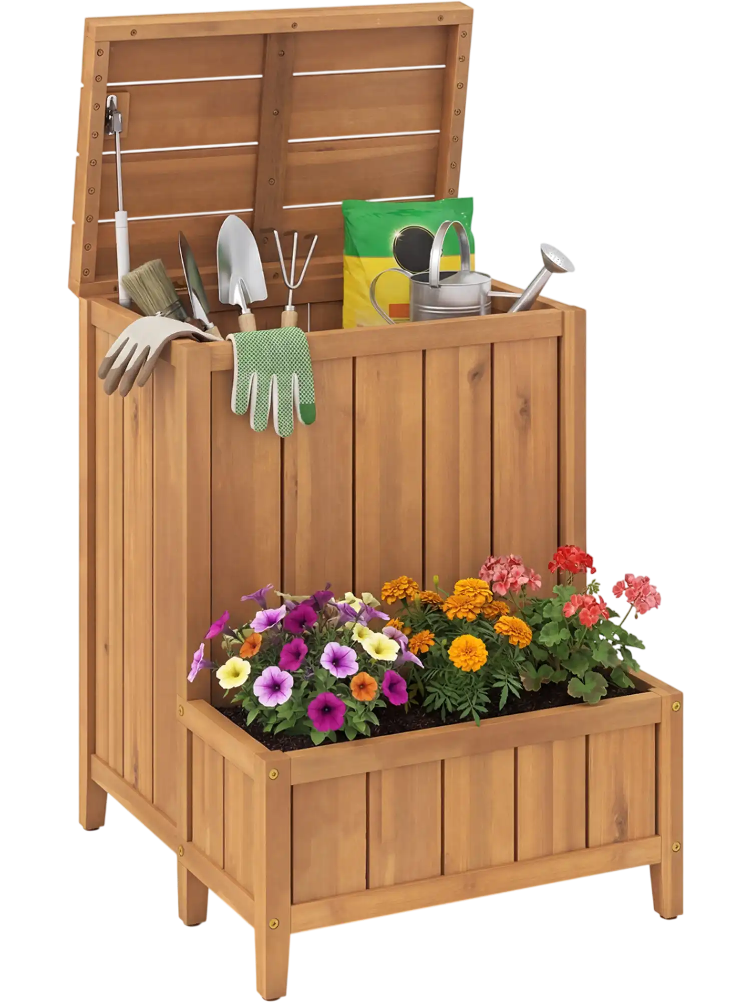 Costway Package Delivery Box with Planter Box 99325647 New