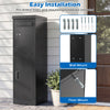 Package delivery box with lockable doors, made of galvanized steel, ideal for outdoor use, featuring easy installation.
