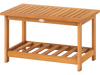 Patio Acacia Wood Coffee Table 2-Tier Rectangular Center Table