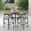 Set of 2/4 Patio Metal Bar Stools with Curved Fabric Seat-Set of 4 - Gallery View 1 of 7