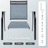 Patio chairs set of 2 featuring breathable blue fabric, easy assembly, and strong support for poolside or patio use.
