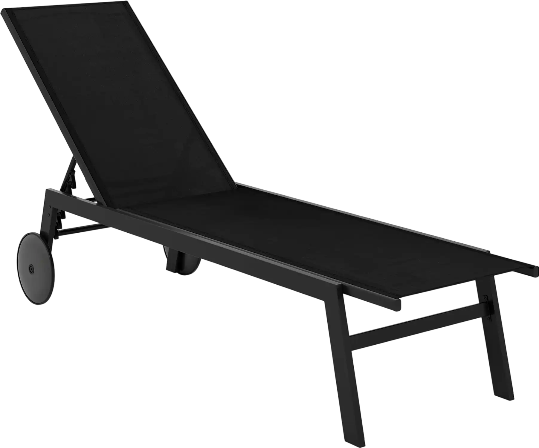 Costway Patio Chaise Lounge Chair w/ Wheels 6-Level Adjustable Backrest 96380231 New