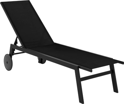 Costway Patio Chaise Lounge Chair w/ Wheels 6-Level Adjustable Backrest 96380231 New