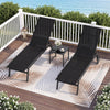 Patio Chaise Lounge Chair with Wheels and 6-Level Adjustable Backrest Set of 2 - Gallery View 1 of 8