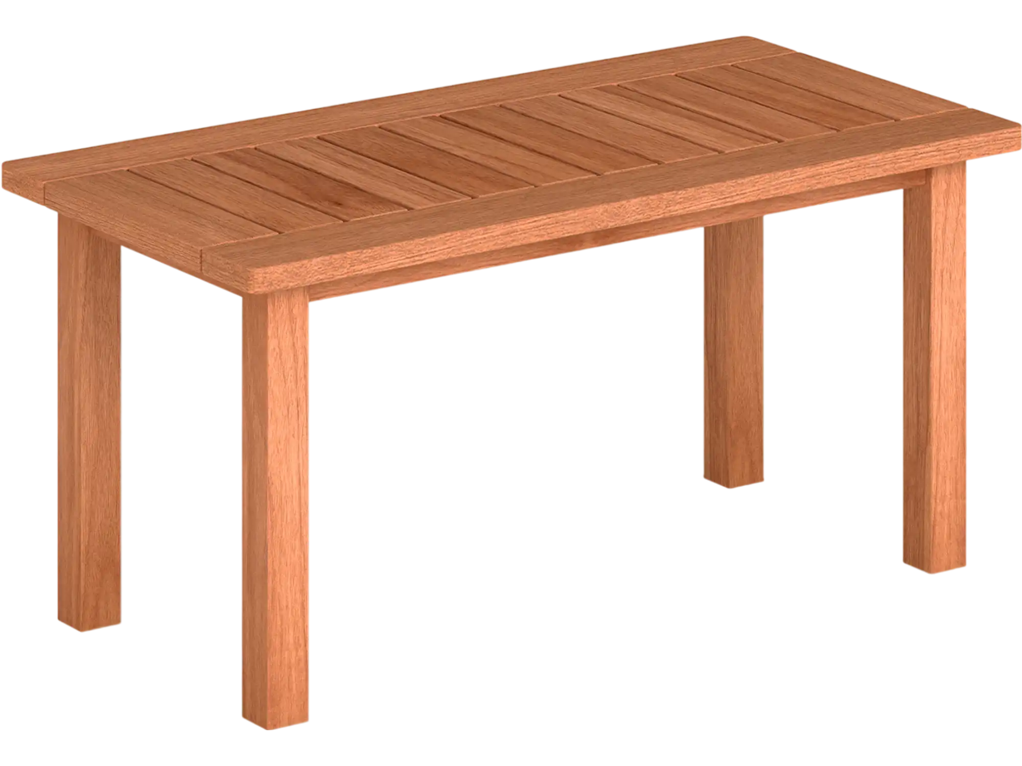 Costway Patio Coffee Table Slatted Tabletop Deck Poolside 319467852 New