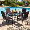 Patio Dining Chairs Set of 2/4/6 Stackable Outdoor Armchairs-Set of 4 - Gallery View 1 of 6