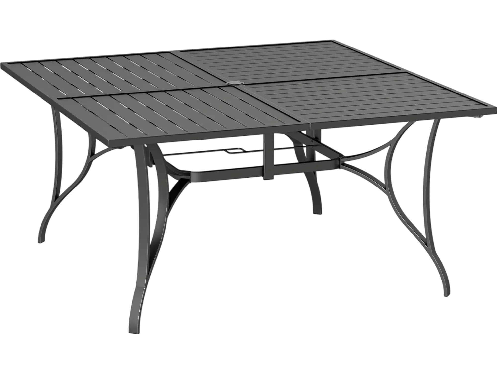Costway Patio Dining Table for 8 w/ Umbrella Hole Porch Lawn 53489583 New